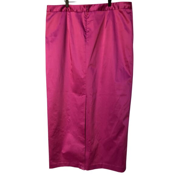 Talbots Fuschia Raspberry Satin Sheen Maxi Skirt size 20 NWT - Read Description - Picture 6 of 11